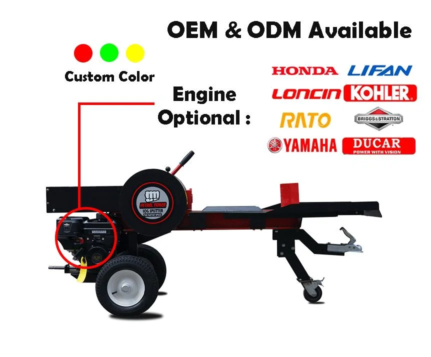 Durable OEM/ODM CE 34t 7HP Wood Log Splitter Hydraulic Fast Splitting Log Saw Firewood Processor Gasoline Manual Log Splitter